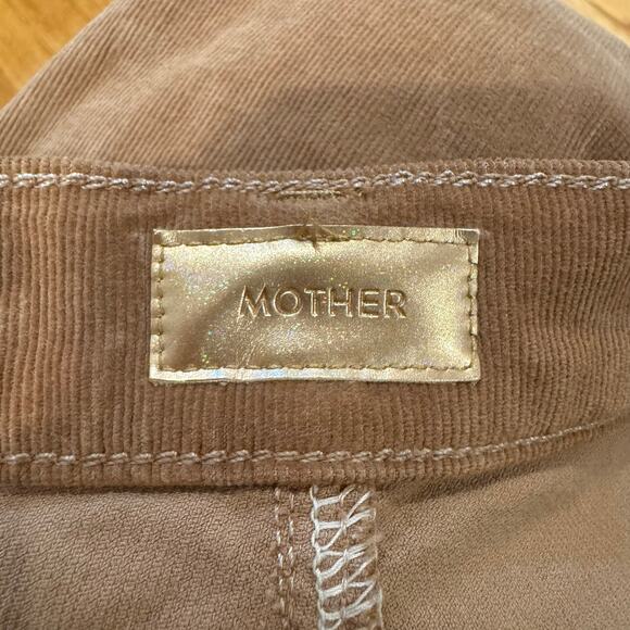 NWT Mother The Weekender High Rise Flare Corduroy Pants Tobacco Brown Size 28 - Picture 8 of 10